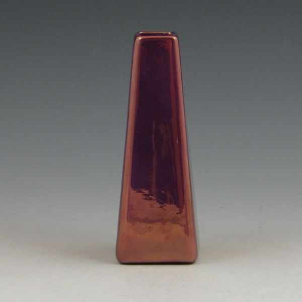 Appraisal: Weller Luster vase in goldish-purple in a tapered pyramid form