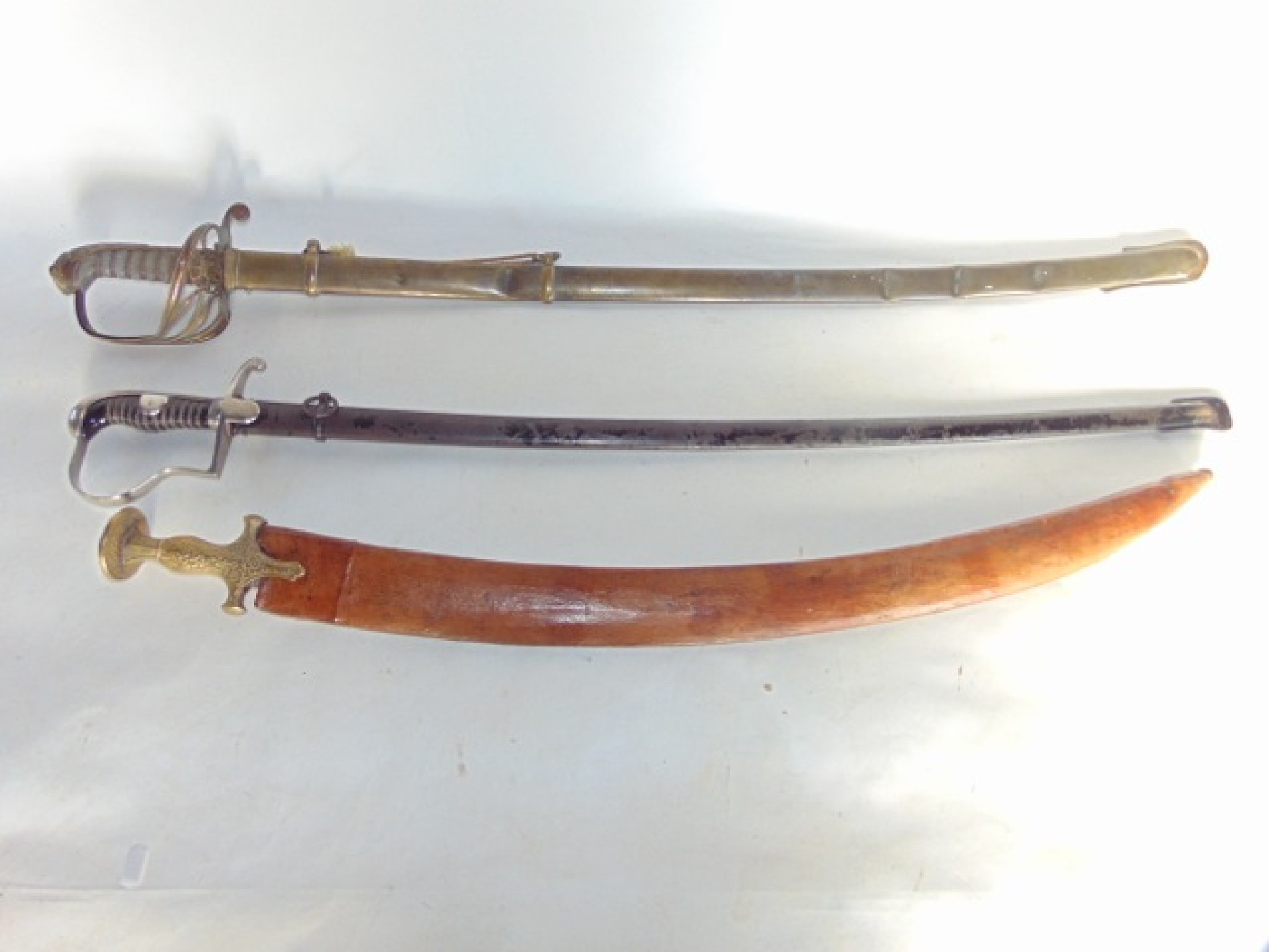 Appraisal: pattern Indian Infantry Officers sword and scabbard the blade marked