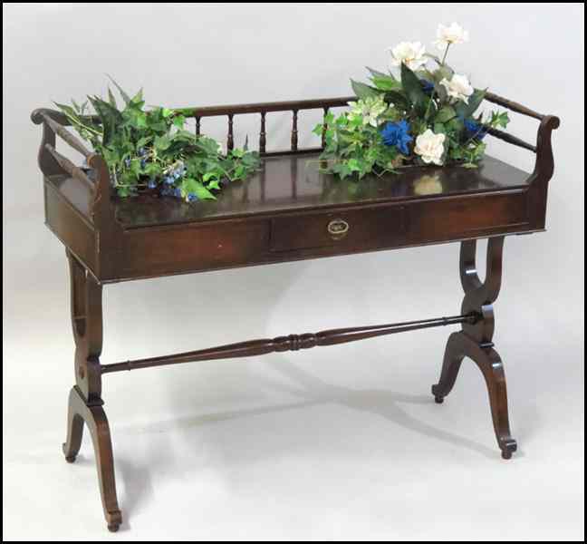 Appraisal: REGENCY STYLE MAHOGANY PLANTER TABLE H '' W '' D