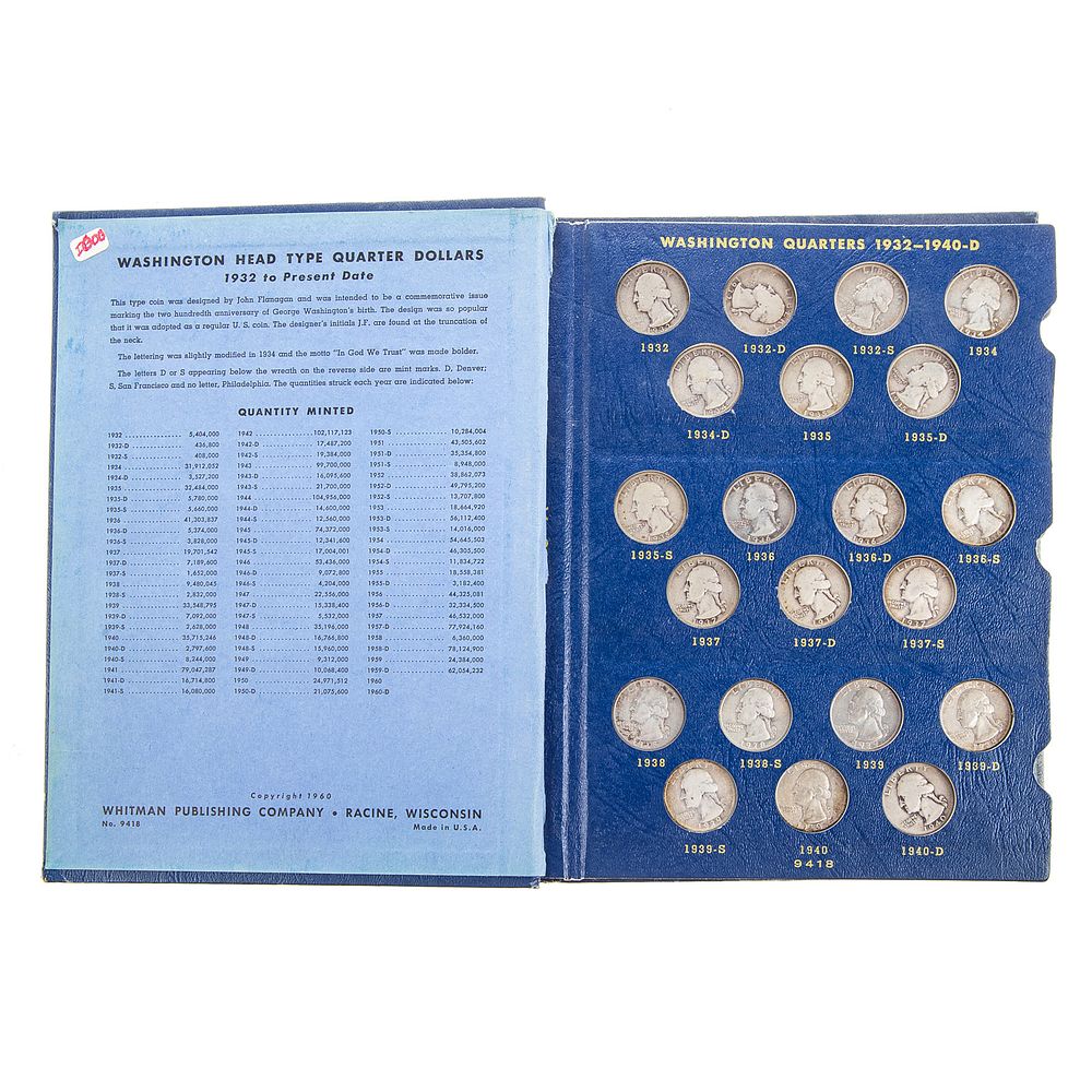 Appraisal: Complete Washington Quarter Set - coin silver set Priced at