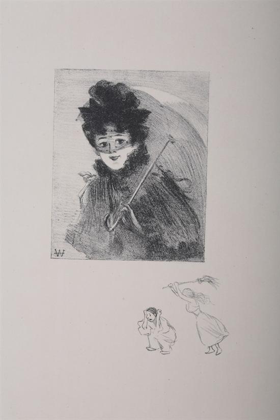 Appraisal: ADOLPHE LEON WILLETTE French - PORTFOLIO OF LITHOGRAPHS three signed