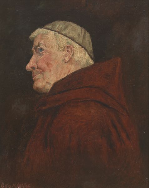 Appraisal: CONTINENTAL SCHOOL TH CENTURY x Portrait of a Monk Oil