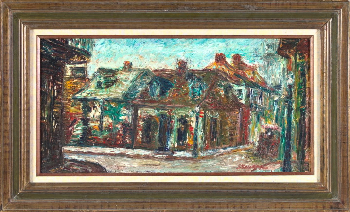 Appraisal: New Orleans School Mid- th Century Lafitte's Blacksmith oil on