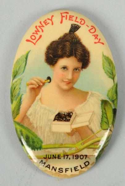 Appraisal: Rare Lowney Field Day Candies Pocket Mirror Dated June Beautiful