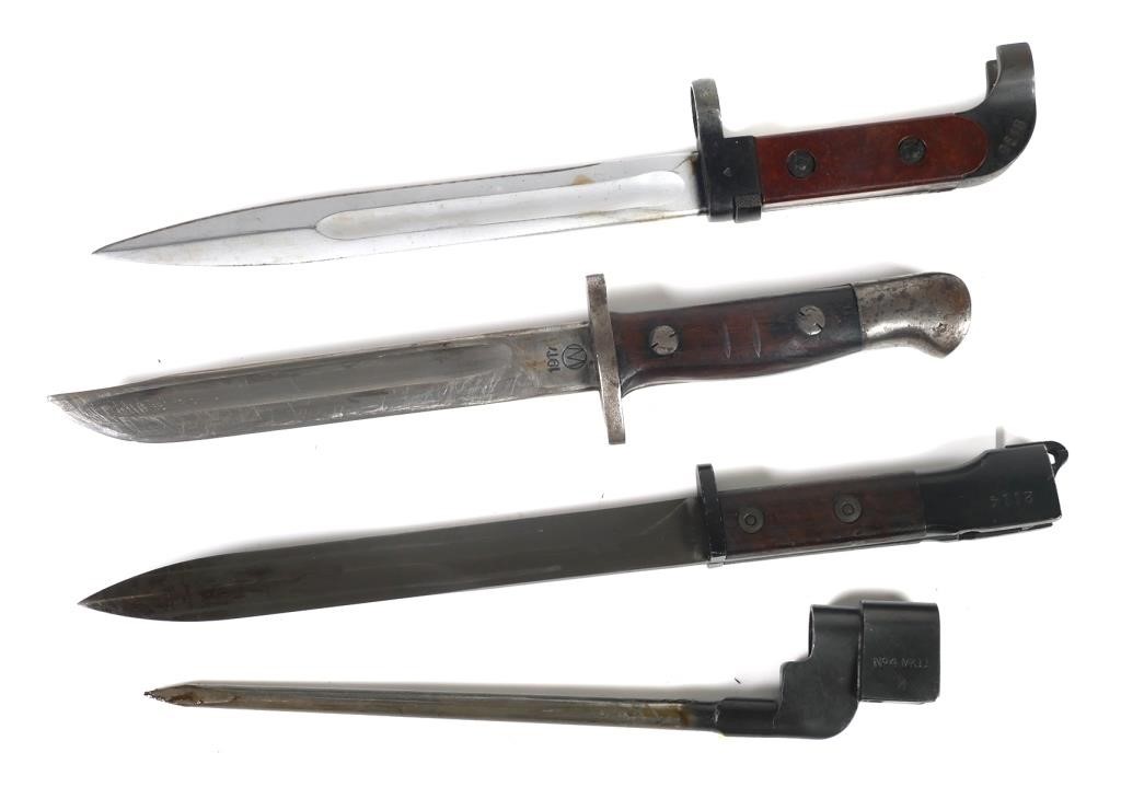 Appraisal: Collection of four rifle bayonets to include Crown Corporation Small