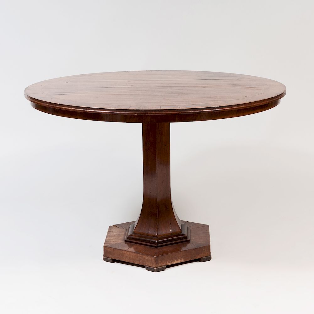 Appraisal: Italian Walnut Center Table x in Condition Age cracks on