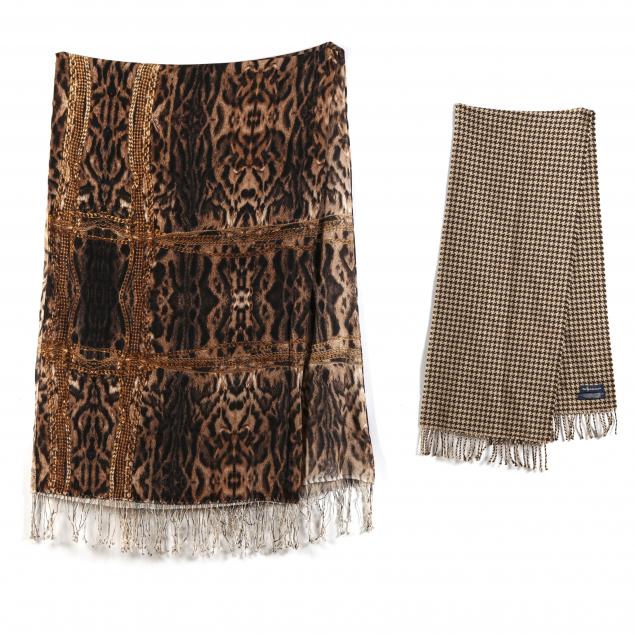 Appraisal: TWO DESIGNER SCARVES A Ralph Lauren cashmere coat scarf of