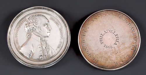 Appraisal: Rare History of the Revolution silver medal designed by Joseph