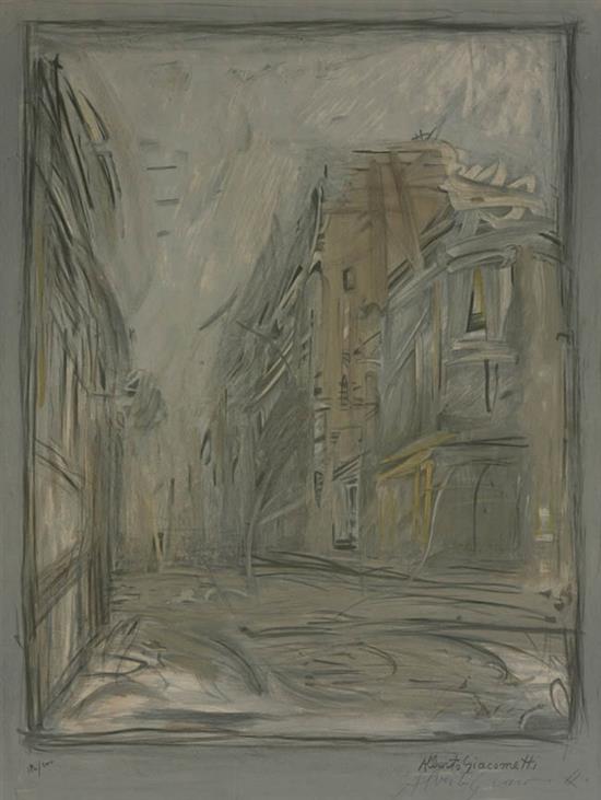 Appraisal: Alberto Giacometti Swiss - La Rue d'Alesia Lithograph in color