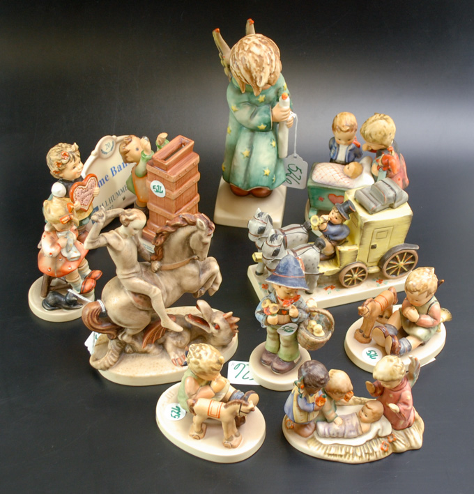 Appraisal: ELEVEN HUMMEL PORCELAINS with trademarks from to TM- to TM-