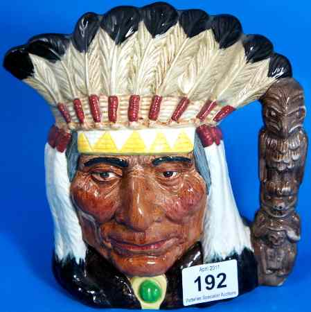 Appraisal: Royal Doulton Large Character Jug North American Indian D