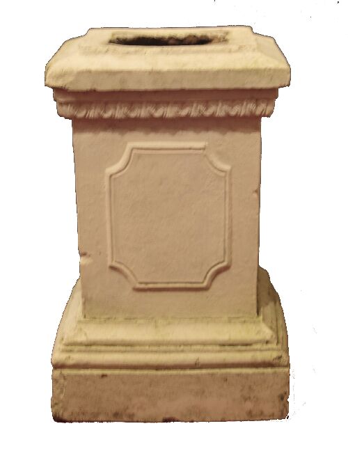 Appraisal: A terracotta plinth by R Brown Paisley of stepped rectangular