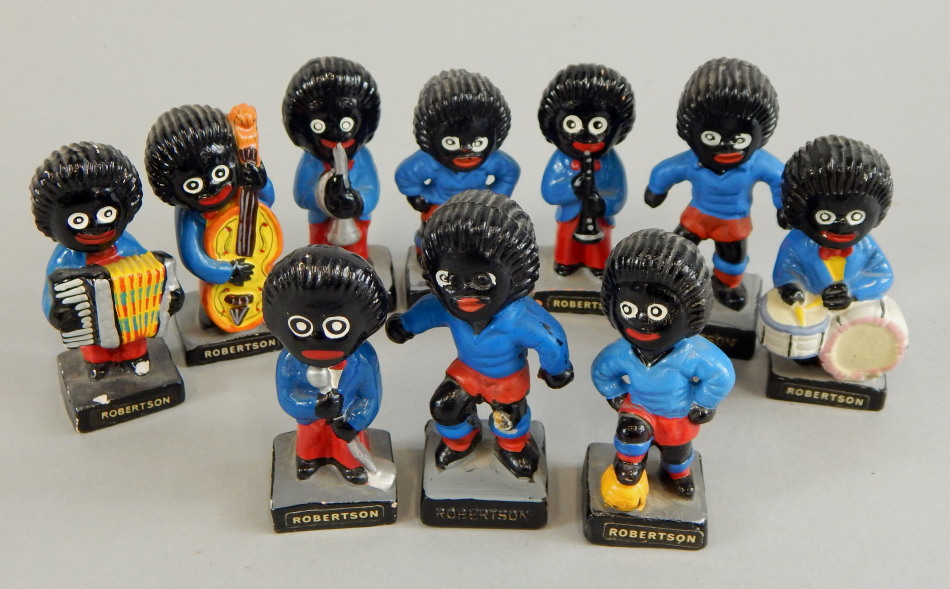 Appraisal: A collection of Robertsons Golly figures to include footballers and