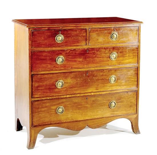 Appraisal: George III style mahogany chest of drawers James Winter th