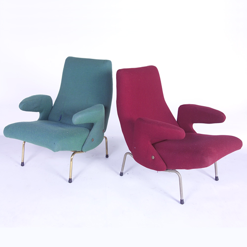 Appraisal: ERBERTO CARBONI ARFLEX Pair of Delfino Dolphin chairs designed in