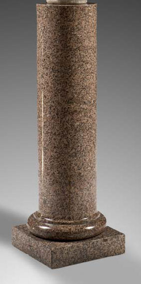 Appraisal: A late th early th century granite column raised on