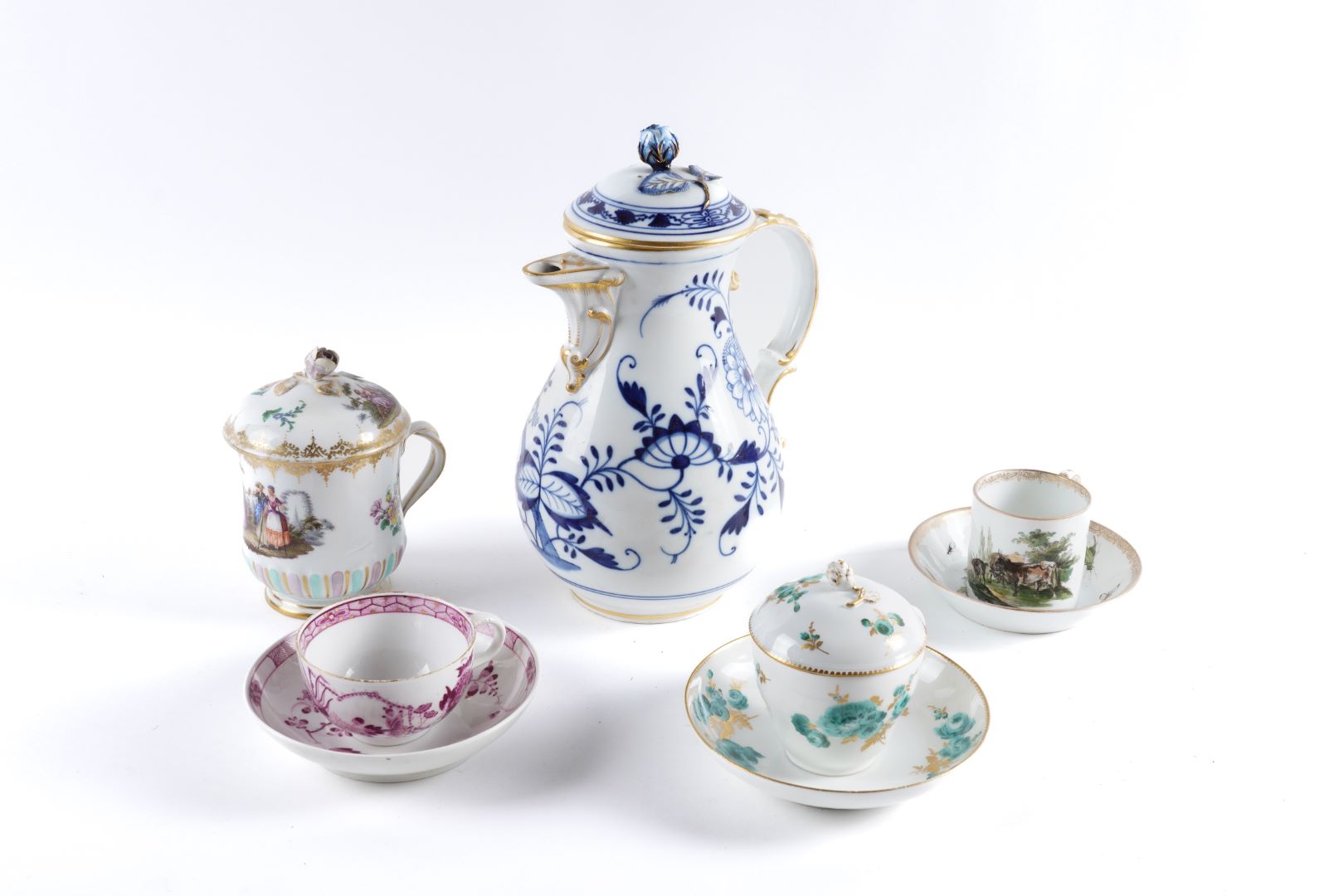 Appraisal: A GROUP OF MEISSEN PORCELAIN Circa and later Comprising a