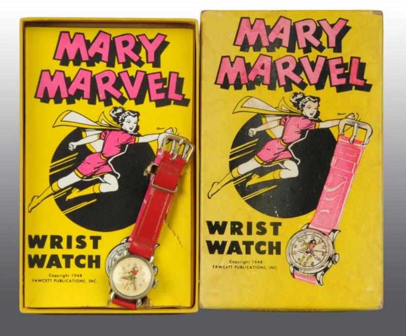 Appraisal: Mary Marvel Character Wrist Watch Description Includes original box with