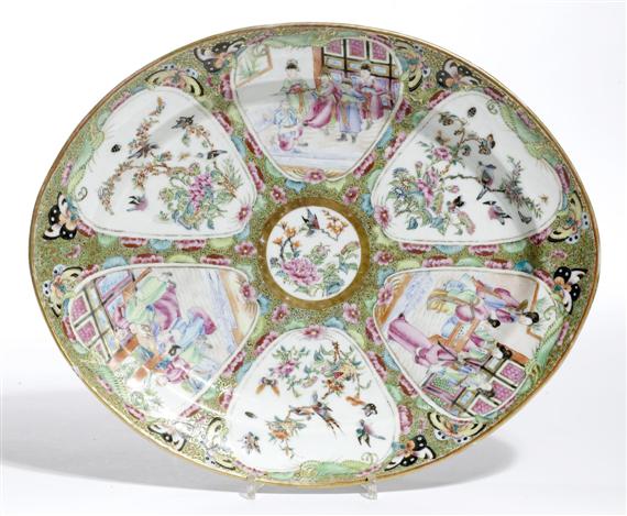 Appraisal: A CANTON PAINTED AND GILT CHARGER China th c L