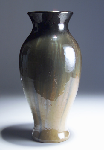 Appraisal: FULPER Baluster vase covered in a fine frothy Cat's Eye