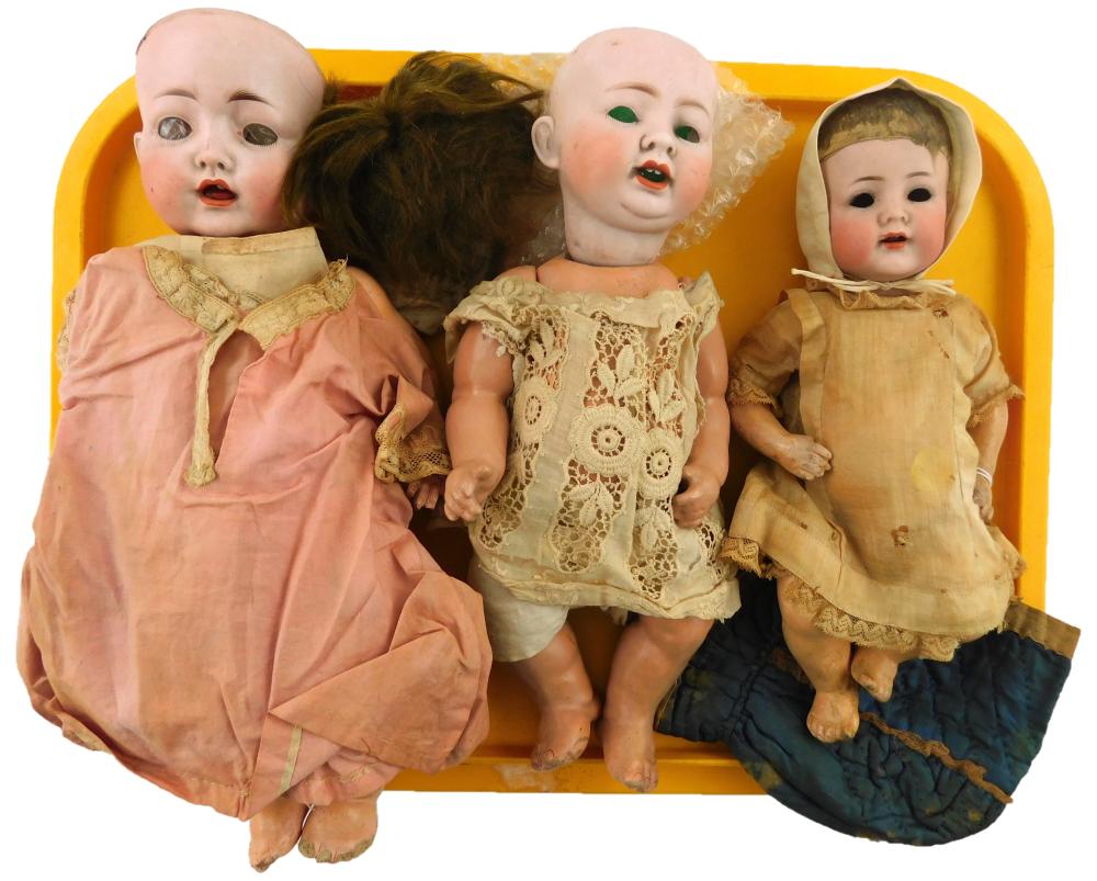 Appraisal: DOLLS Three baby dolls including Simon Halbig baby needs eyes