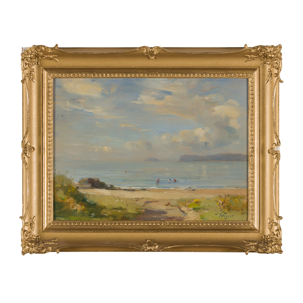 Appraisal: WILLIAM MILLER FRASER SCOTTISH - ACROSS THE BEACH signed oil