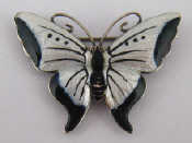 Appraisal: A silver and enamel butterfly brooch stamped TLM sterling approx