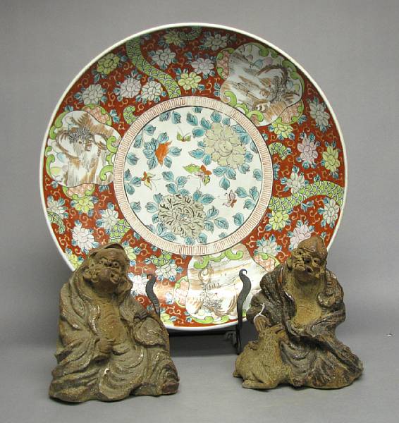 Appraisal: Ceramics Including an Imari porcelain charger hairline crack and two