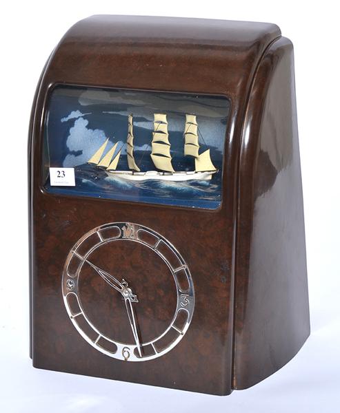 Appraisal: VITOSCOPE MECHANICAL SHIP CLOCK cm high VITOSCOPE MECHANICAL SHIP CLOCK