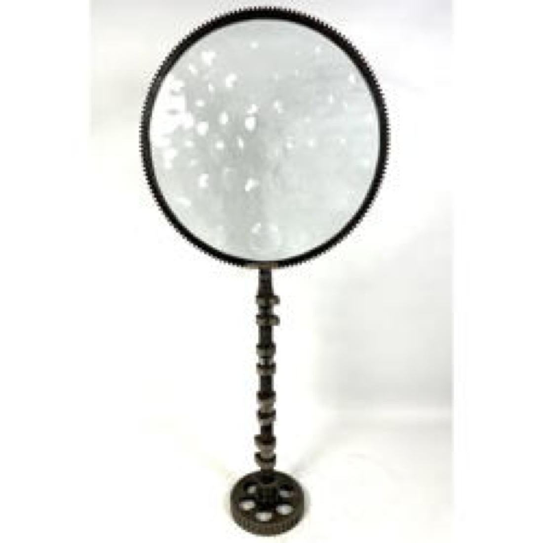 Appraisal: Industrial Glass Panel Magiscope Modernist Sculpture Dimpled round glass panel