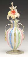 Appraisal: VENETIAN PERFUME Lattacinio and colored twists with gold adventurine and