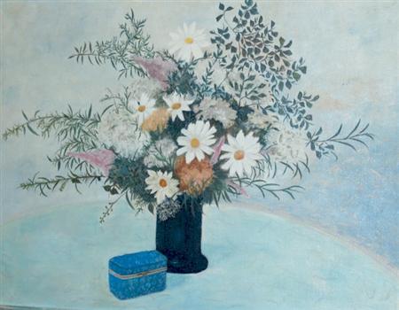 Appraisal: i R Neufeld th Century Still Life with Flowers and