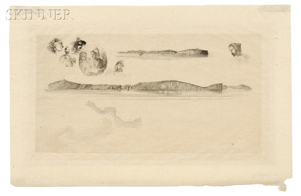 Appraisal: James Abbott McNeill Whistler American - Sketches on the Coast