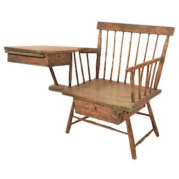 Appraisal: th Century Windsor Bamboo Turned Writing Armchair Early th Century