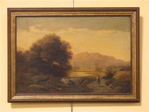 Appraisal: TH CENTURY EUROPEAN LANDSCAPE Oil on canvas x in Framed