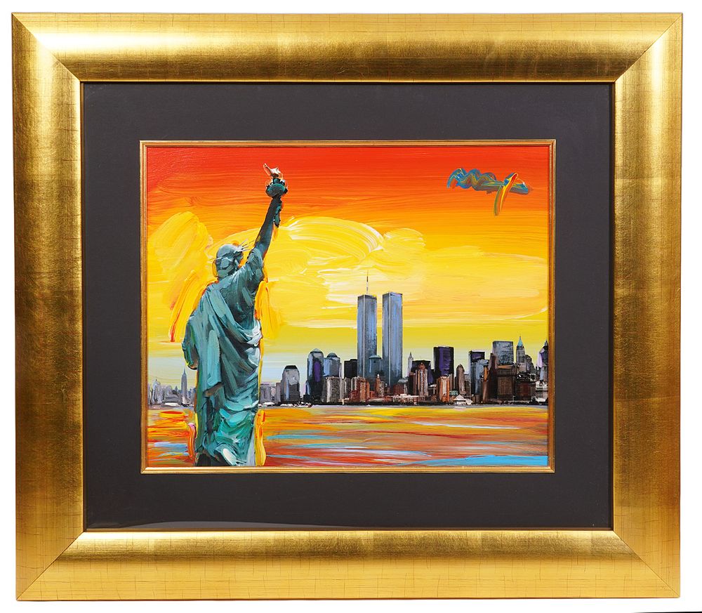 Appraisal: Peter Max 'Statue of Liberty and Twin Towers' Peter Max