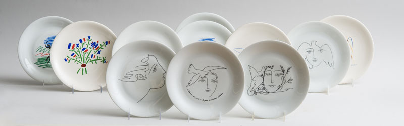 Appraisal: AFTER PABLO PICASSO - A GROUP OF ELEVEN PLATES Eleven