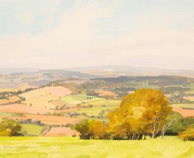 Appraisal: Allan Laycock RWA - Herefordshire from May Hill Yartleton acrylic