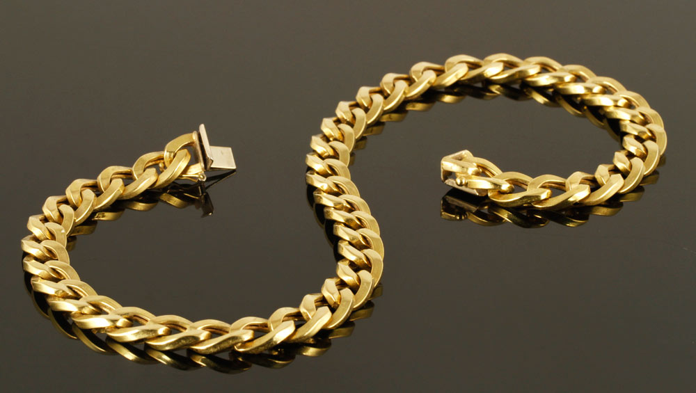 Appraisal: - K Gold Marked Link Bracelet K gold marked Italian