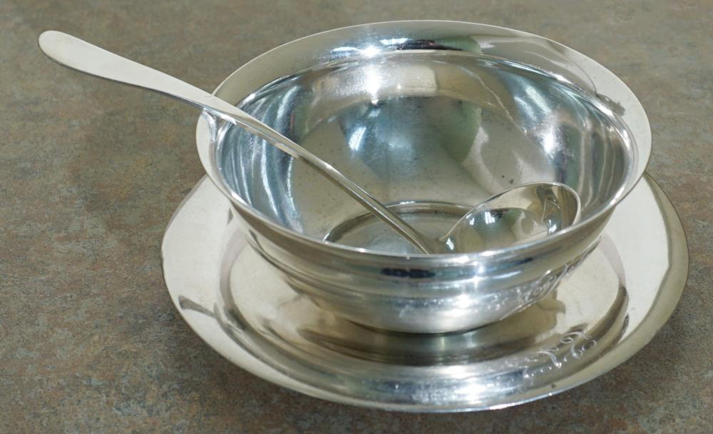 Appraisal: TIFFANY CO MAKERS STERLING SILVER BOWL AND UNDERTRAY WITH A