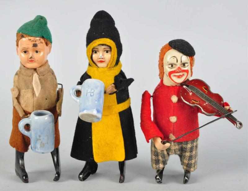 Appraisal: Lot of Schuco Wind-Up Figures German Working Includes one clown