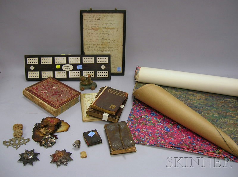 Appraisal: Group of Decorative and Collectible Items including fifteen sheets of