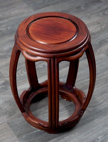 Appraisal: Chinese Drum Form Garden Seat Chinese wooden drum form garden