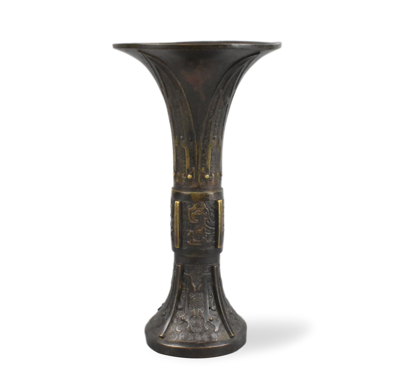 Appraisal: A Chinese archaistic bronze Gu vase dating from the th