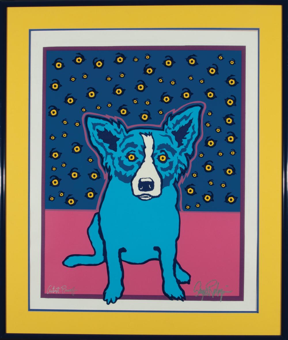 Appraisal: George Rodrigue American Louisiana - Starry Starry Eyes silkscreen signed