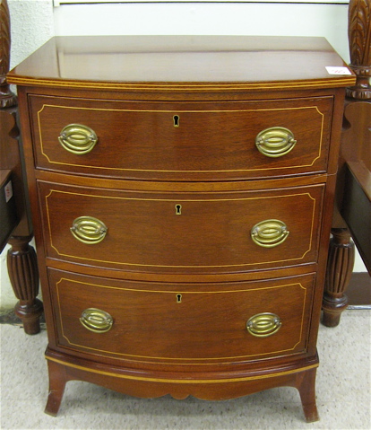 Appraisal: FEDERAL STYLE MAHOGANY BEDSIDE CHEST American mid th century the