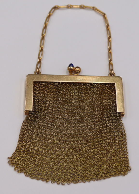 Appraisal: GOLD CARTER GOUGH CO KT GOLD MESH COIN PURSE Signed