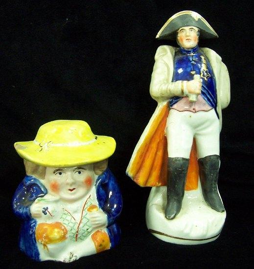 Appraisal: A Staffordshire figure Napoleon a Toby box and cover and