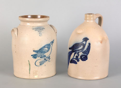 Appraisal: Three gallon stoneware crock th c impressed McCarthy Bros Somerville