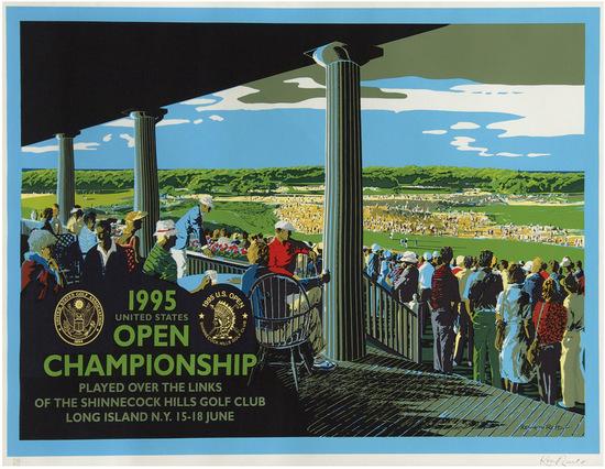 Appraisal: REED Kenneth FRSA OPEN CHAMPIONSHIP silkscreen in colours condition A